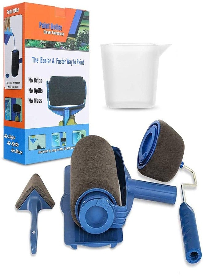 آرت بي مجموعة أدوات طلاء الجدران الداخلية من ArtBee DIY، تتضمن فرشاة طلاء، عصي، مقابض بكرات الطلاء، أداة تحديد حواف الطلاء (مجموعة من 5 قطع) - Image 1